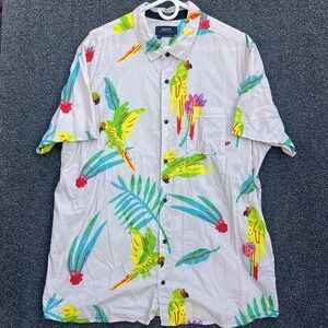 Roark Journey Macaw Short Sleeve‎ Button Down Size XL
